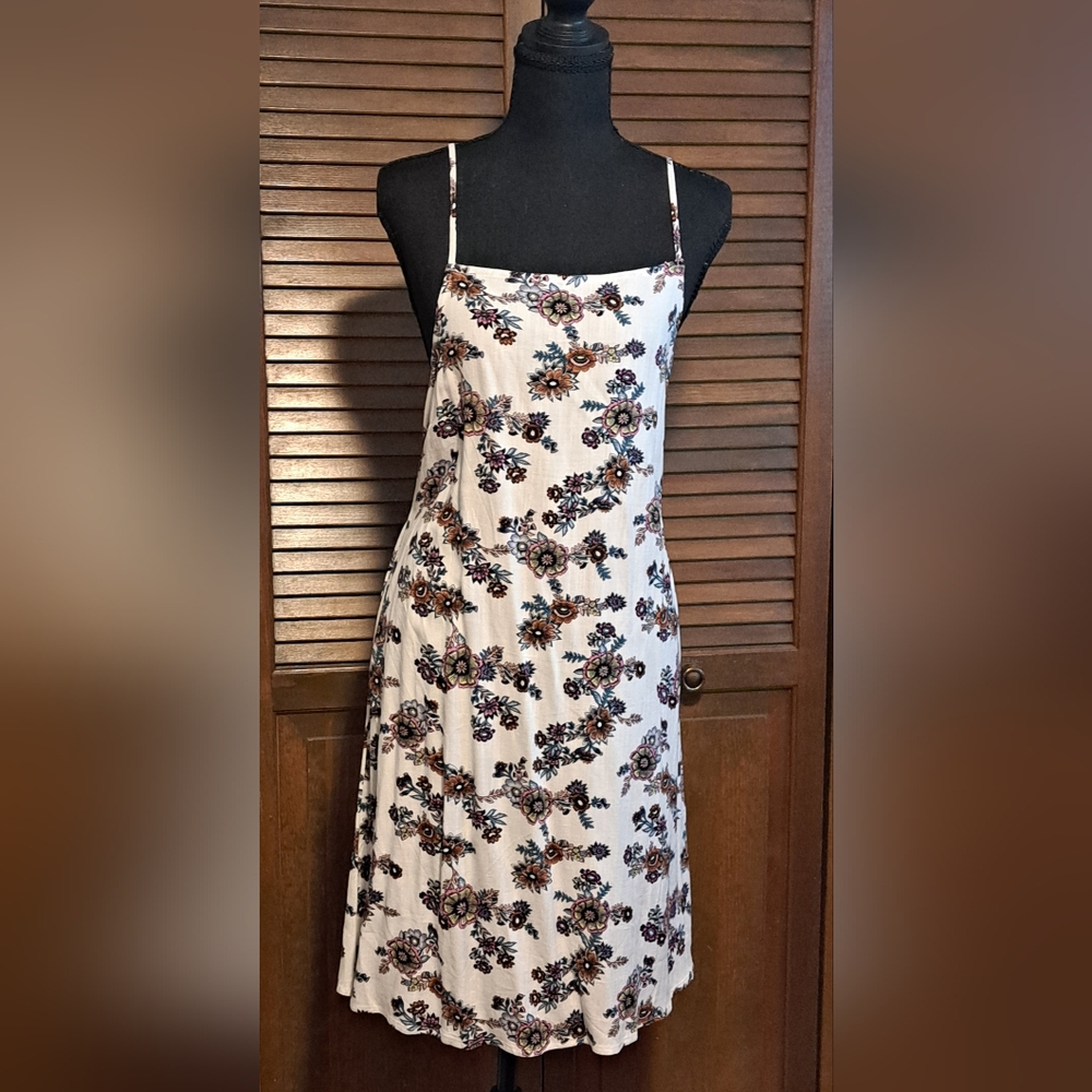 O'Neill Floral Mini Dress - Cream and Black